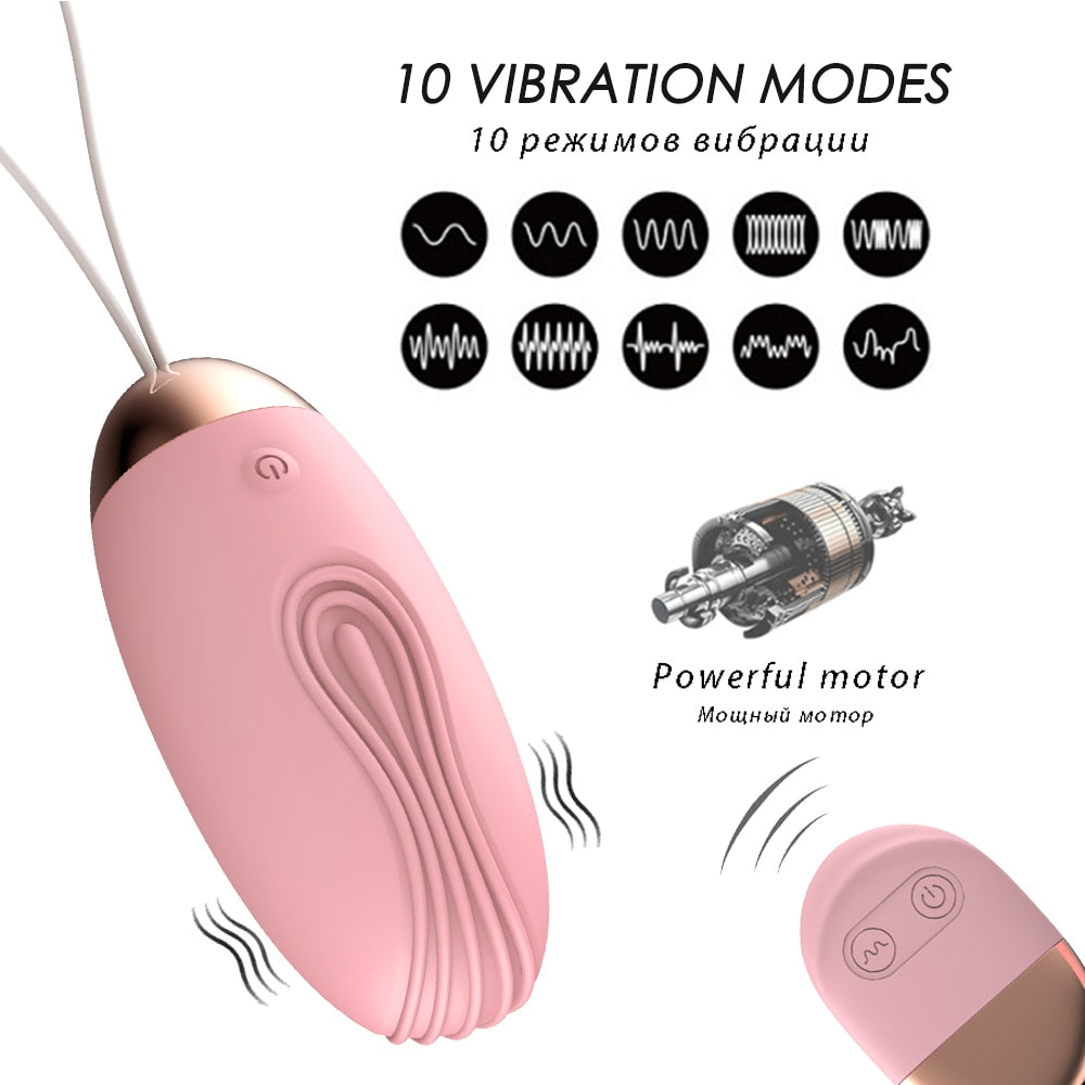 Bullet Vibrator Wireless Remote Controlled Love Eggs for Women