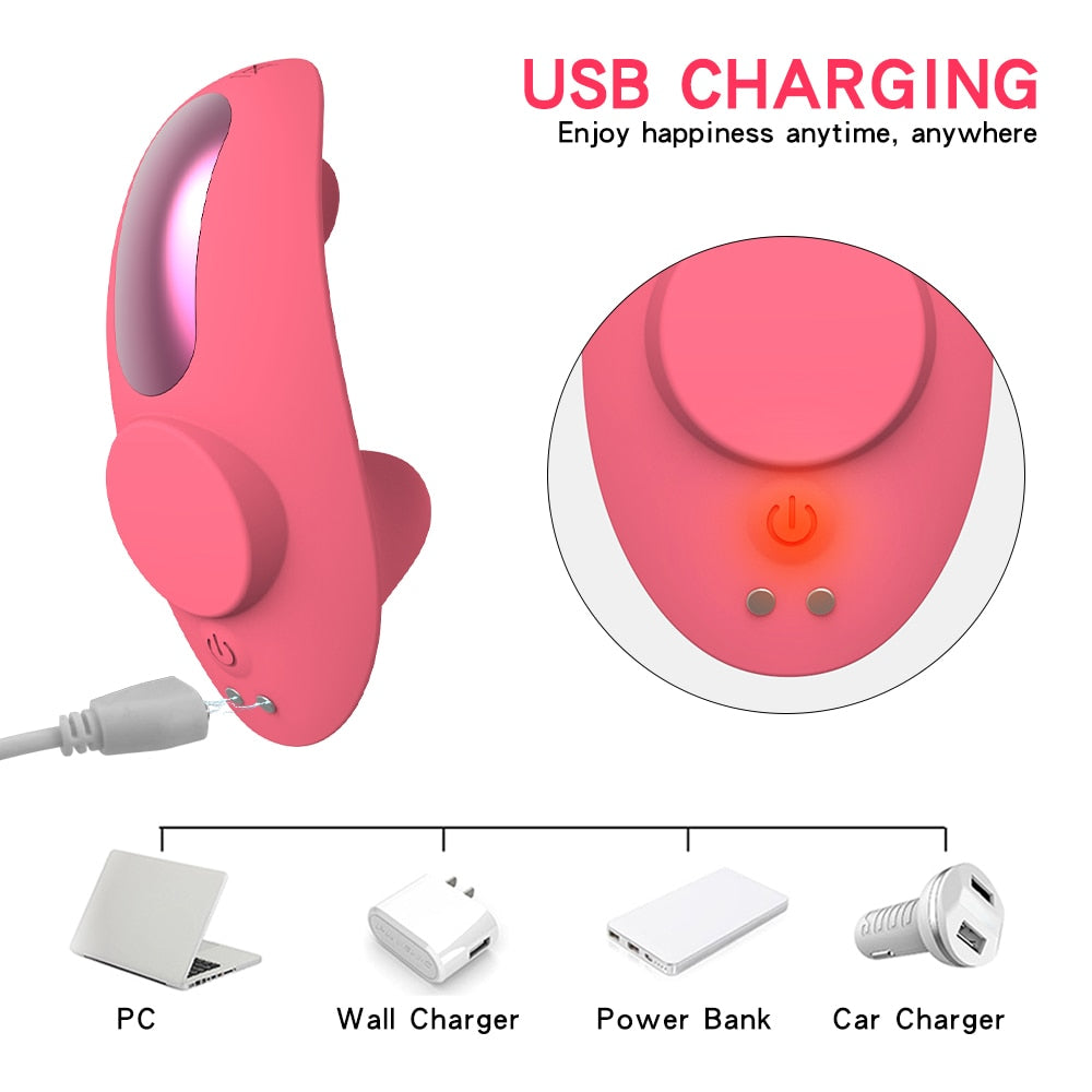 Mini Clit Sucker Remote Controlled Vibrator G-spot Stimulator for Women