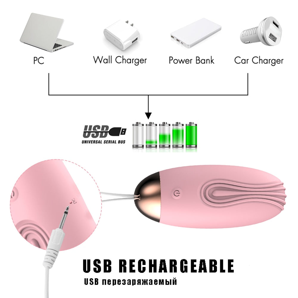 Bullet Vibrator Wireless Remote Controlled Love Eggs for Women