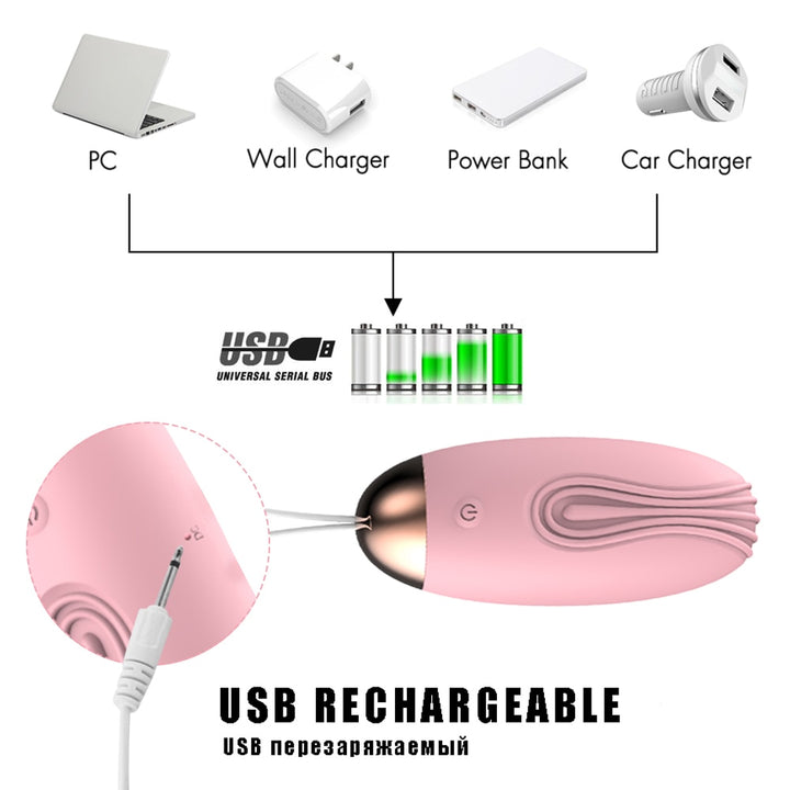 Bullet Vibrator Wireless Remote Controlled Love Eggs for Women