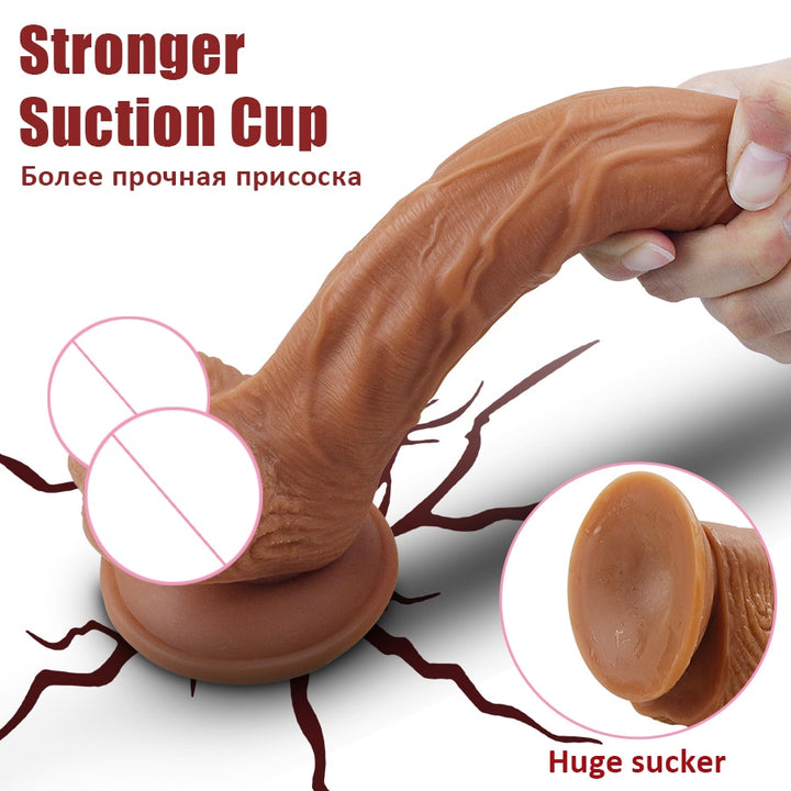 Realistic Silicone Huge Soft Dildo Masturbator with Optional Strap-on