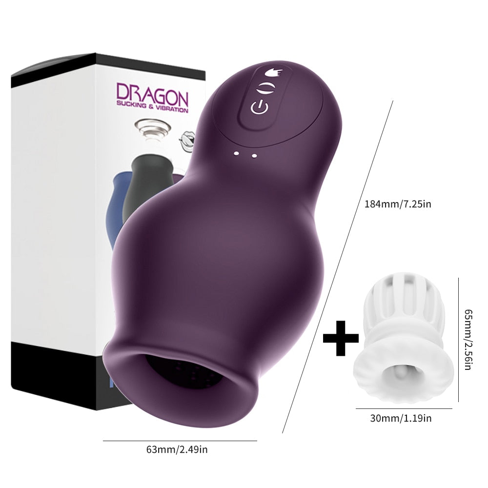 Automatic Sucking Male Pussy Oral Vaginal Penis Vibrator Cup Blowjobs Machine for Men