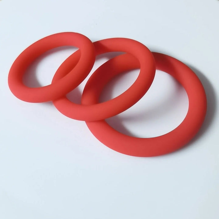 3PCS Cock Rings Flash In The Night Lock Durable Silicone Penis Ring Sex Toys For Men - fromasia2america.shop