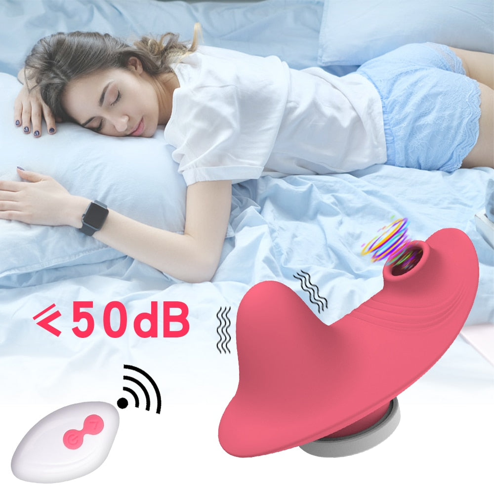 Mini Clit Sucker Remote Controlled Vibrator G-spot Stimulator for Women