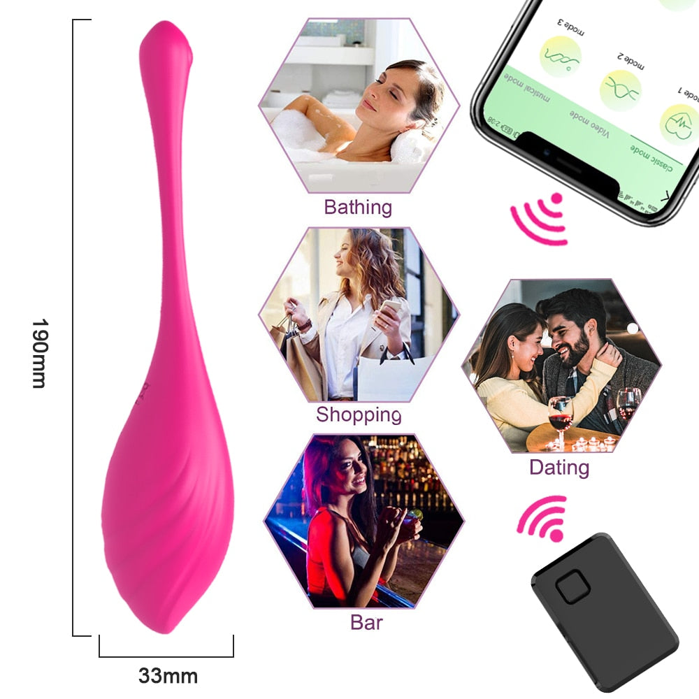 APP Bluetooth Controlled Vibrator Clit Stimulator Love Eggs for Women