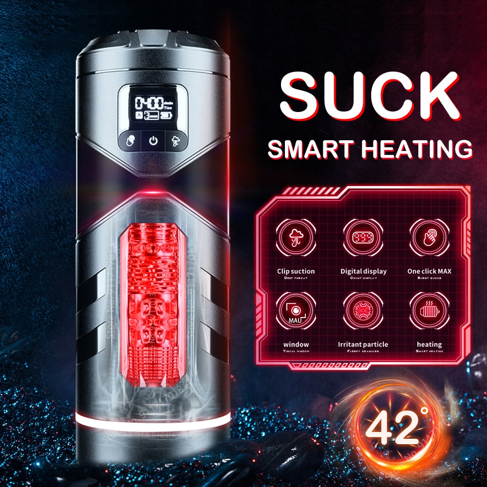 Automatic Male Masturbator Cup Sucking Vibration Blowjob Heated Vagina Pocket