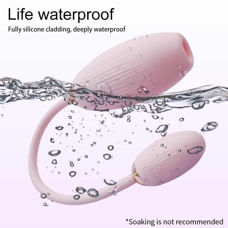 2 in1 Clitoral Sucking Vibrators Jumping Eggs  Stimulator 10 Speeds Vagina Ball for Women