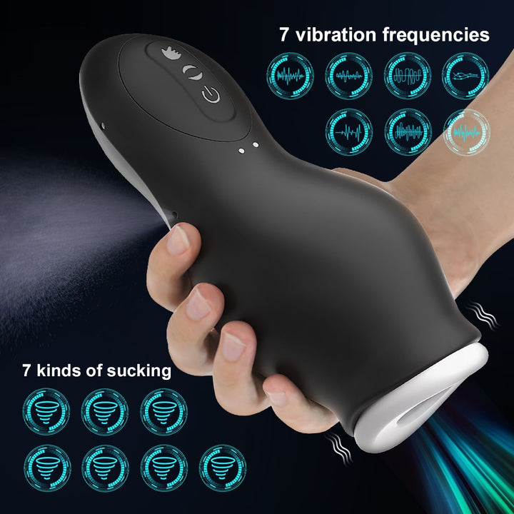 Automatic Sucking Male Pussy Oral Vaginal Penis Vibrator Cup Blowjobs Machine for Men