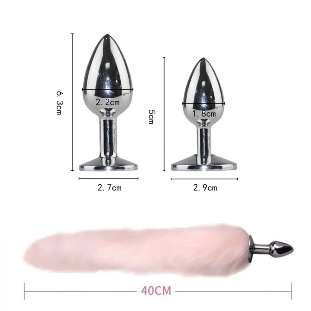Anal Plug Role-playing Adult Game Couple Training Rabbit Tail Butt Plug  for Couple Women Gay - fromasia2america.shop