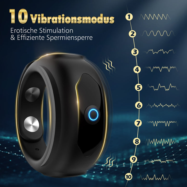 Adjustable Vibrator Penis Ring Ejaculation Delay for Men