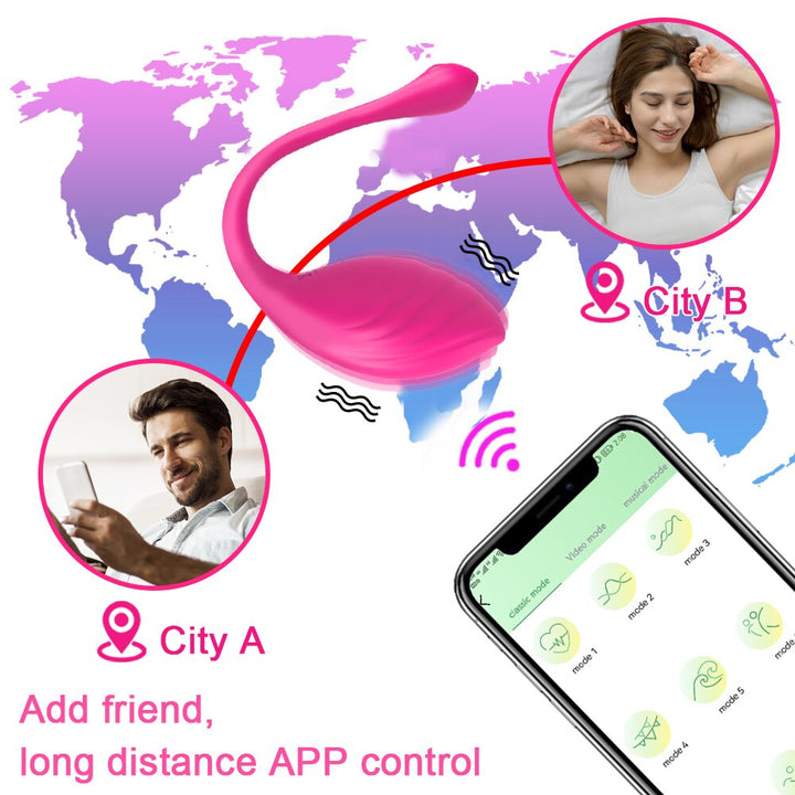 APP Bluetooth Controlled Vibrator Clit Stimulator Love Eggs for Women