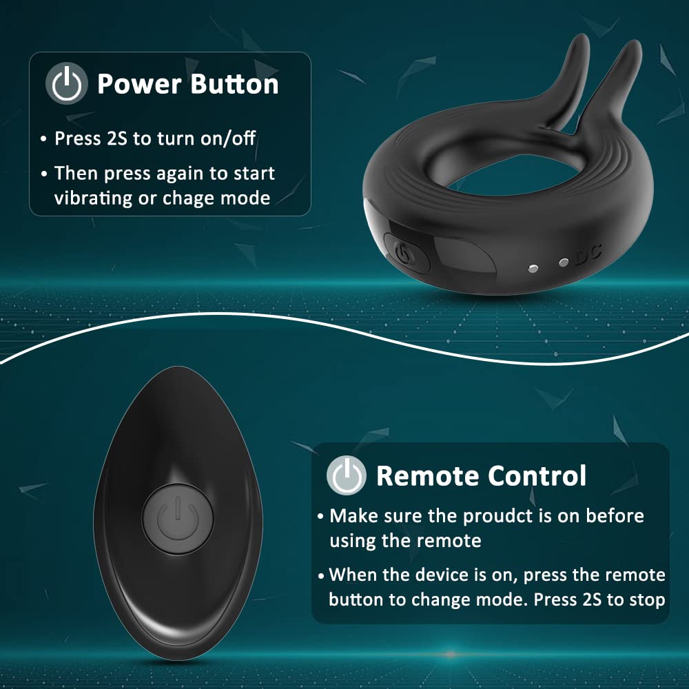 Chastity Vibrating Penis Cock Ring for Men