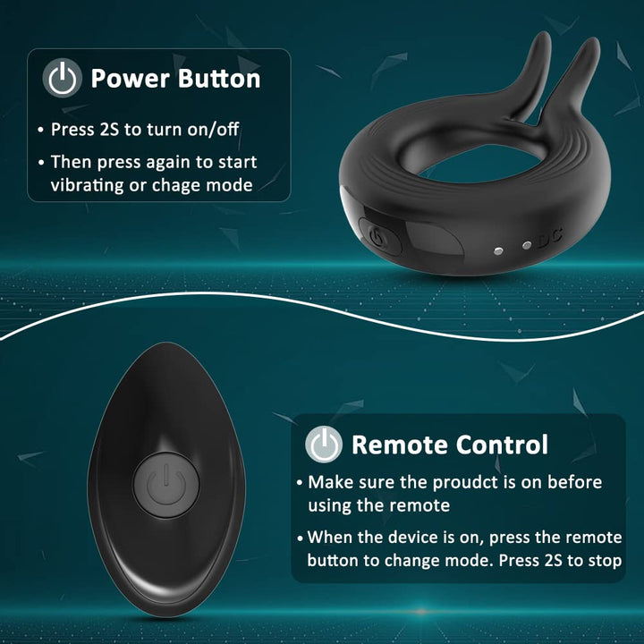 Chastity Vibrating Penis Cock Ring for Men