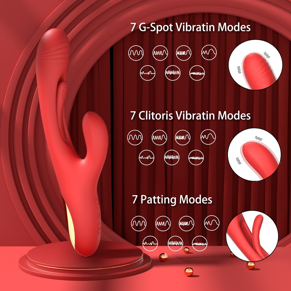 Newest Model of Rabbit Clit Vibrator Powerful G-Spot Stimulator with 21 Modes for Women