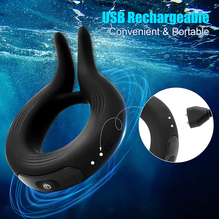 Chastity Vibrating Penis Cock Ring for Men