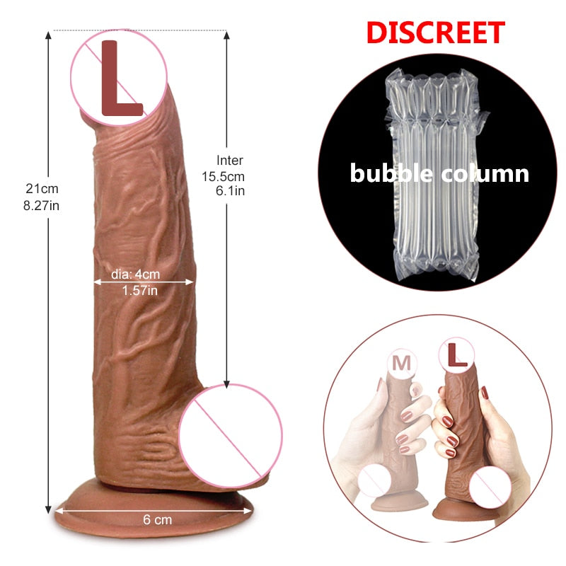 Realistic Silicone Huge Soft Dildo Masturbator with Optional Strap-on