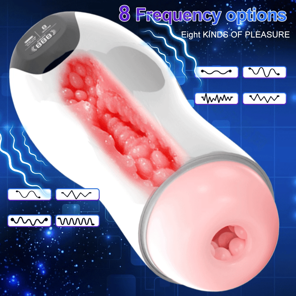 Automatic Male Masturbator Cup Vibration Blowjob Real Vagina Pocket Pussy Penis Oral Sex Machine for Men
