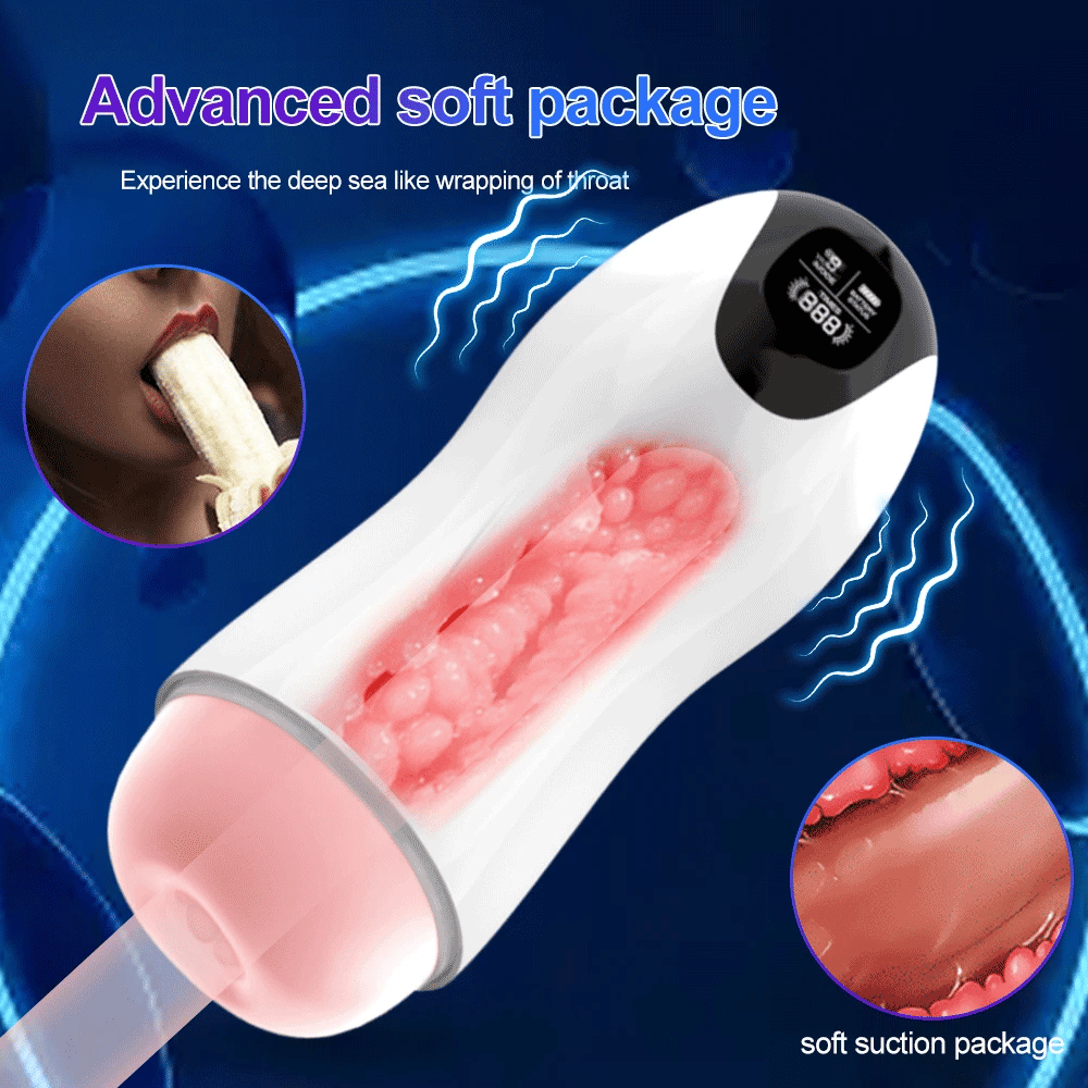 Automatic Male Masturbator Cup Vibration Blowjob Real Vagina Pocket Pussy Penis Oral Sex Machine for Men
