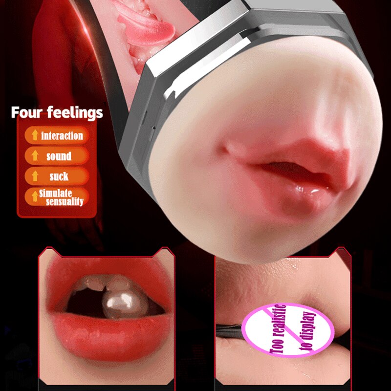 Automatic Masturbator Cup Sucking Blowjob Sex Toy for Men Double Pleasure
