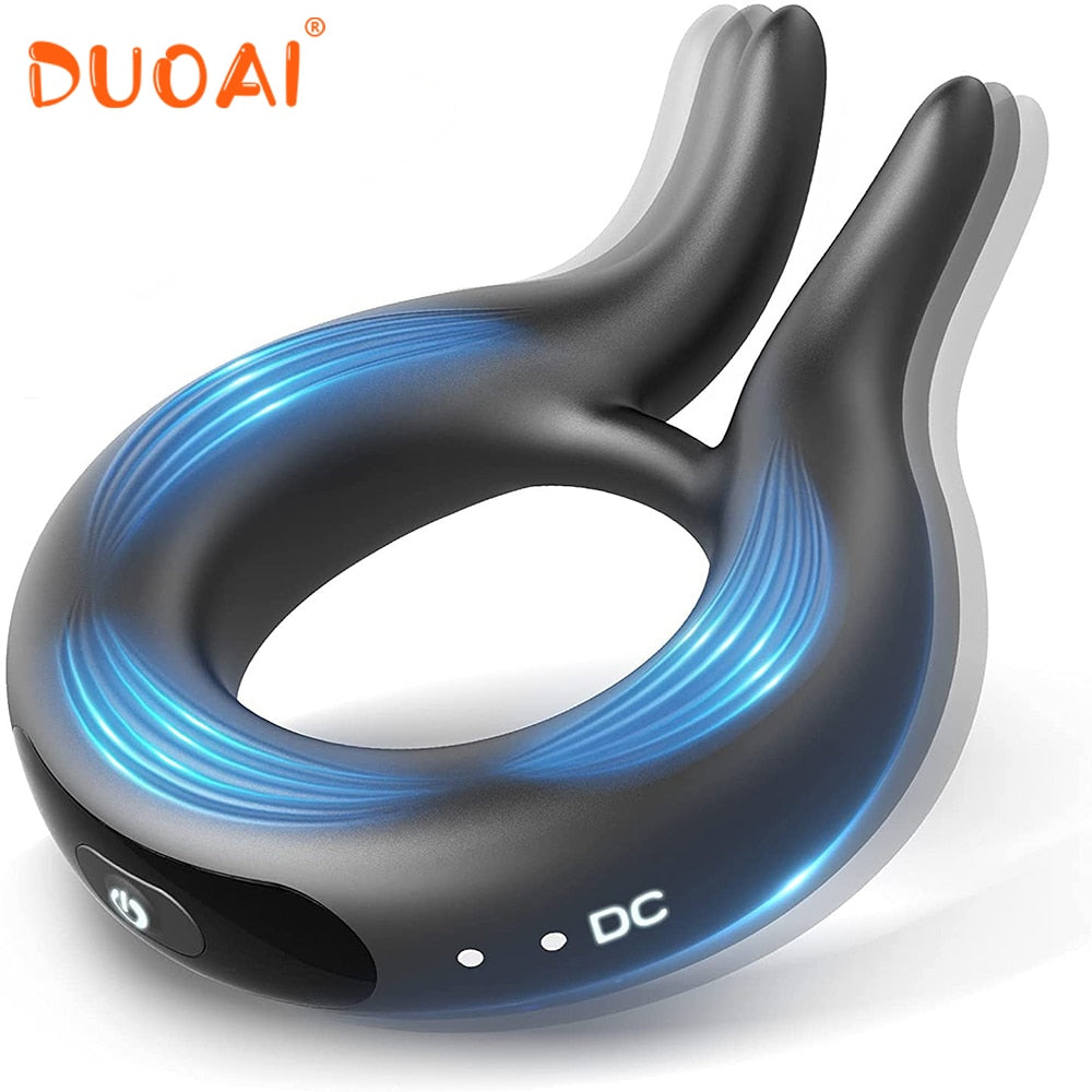 Chastity Vibrating Penis Cock Ring for Men