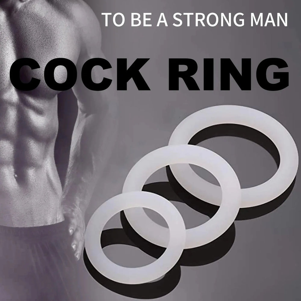 3PCS Cock Rings Flash In The Night Lock Durable Silicone Penis Ring Sex Toys For Men - fromasia2america.shop