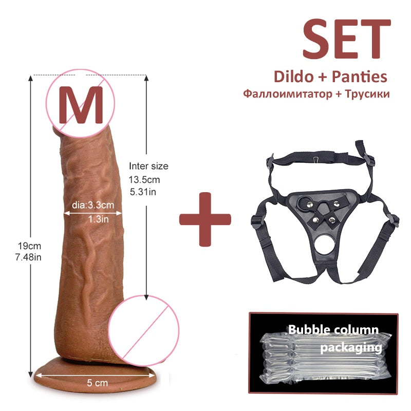 Realistic Silicone Huge Soft Dildo Masturbator with Optional Strap-on