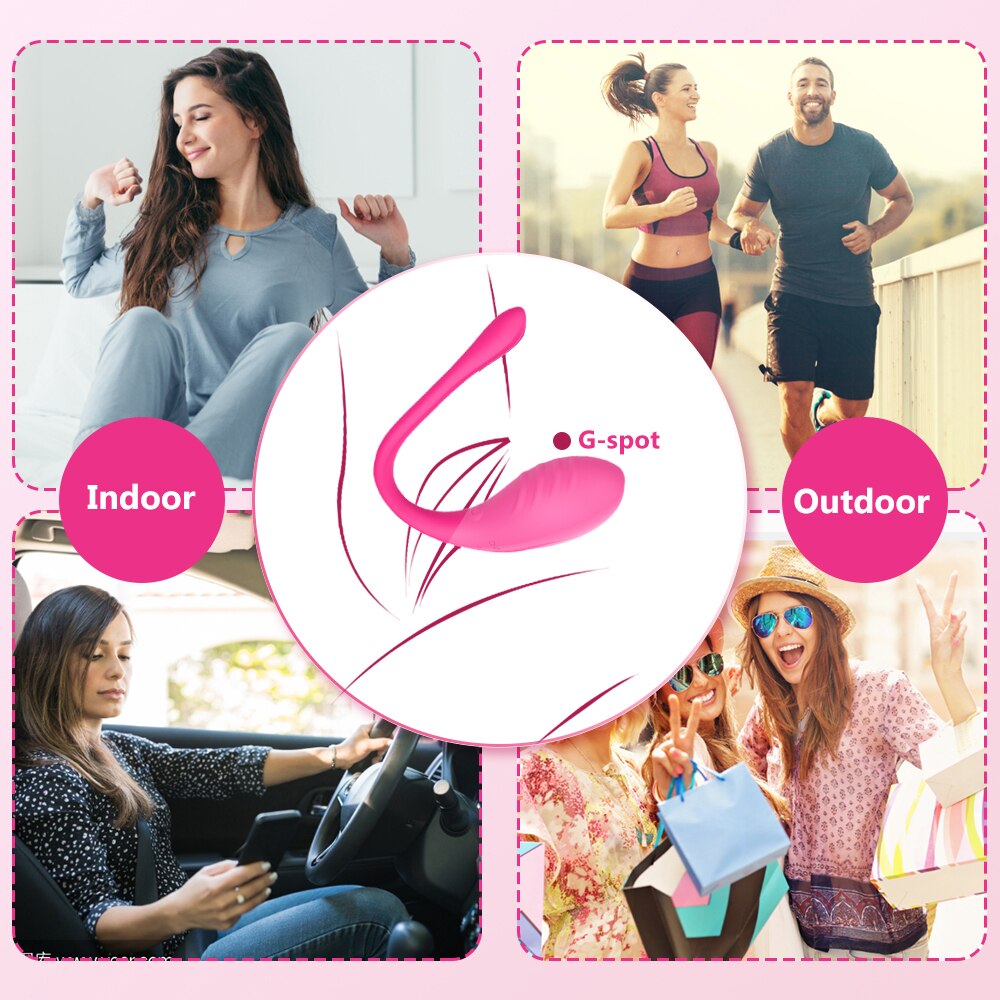 Wireless App Remote Control Vibrator Bluetooth Clit Stimulator G-spot Dildo Wear on Vibrating Egg for Women