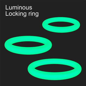 3PCS Cock Rings Flash In The Night Lock Durable Silicone Penis Ring Sex Toys For Men - fromasia2america.shop