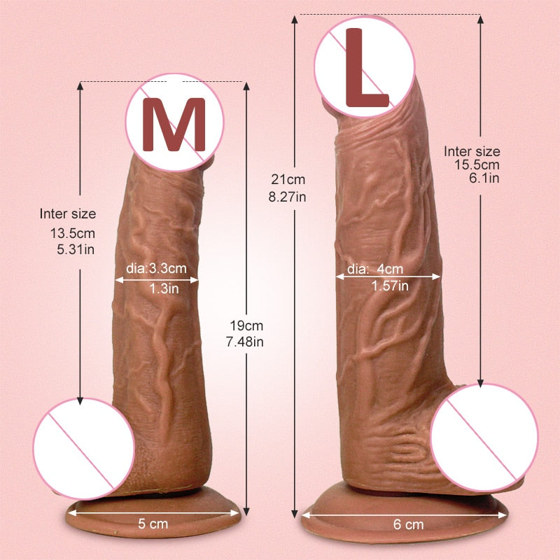 Realistic Silicone Huge Soft Dildo Masturbator with Optional Strap-on