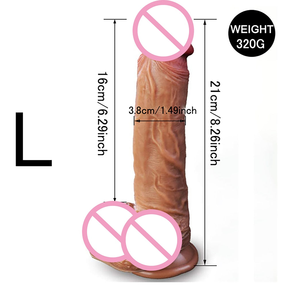 Realistic Dildo with Powerful Suction Cup
