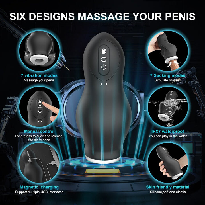 Automatic Sucking Male Pussy Oral Vaginal Penis Vibrator Cup Blowjobs Machine for Men