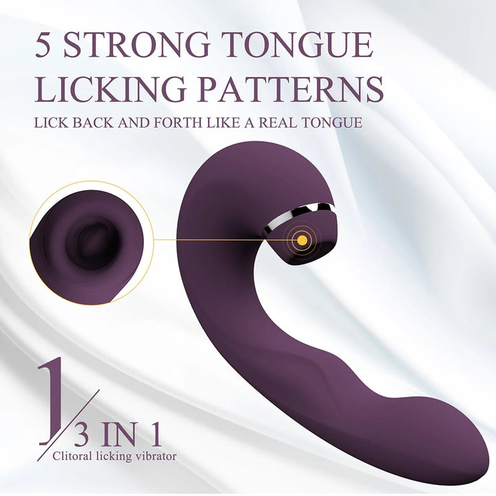Powerful 3 in 1 Clit Sucker Dildo G-Spot Stimulator for Women