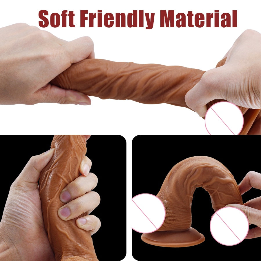 Realistic Silicone Huge Soft Dildo Masturbator with Optional Strap-on