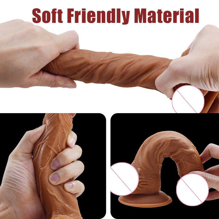 Realistic Silicone Huge Soft Dildo Masturbator with Optional Strap-on