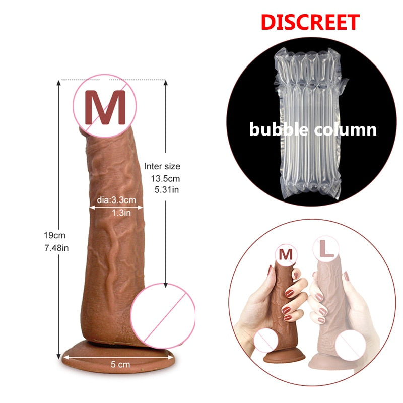 Realistic Silicone Huge Soft Dildo Masturbator with Optional Strap-on
