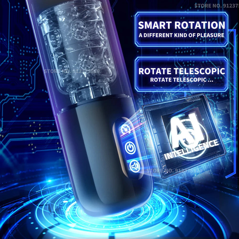 Automatic Male Masturbator Cup Telescopic Rotation Vagina Sucking Blowjob Sex Machine For Men - fromasia2america.shop