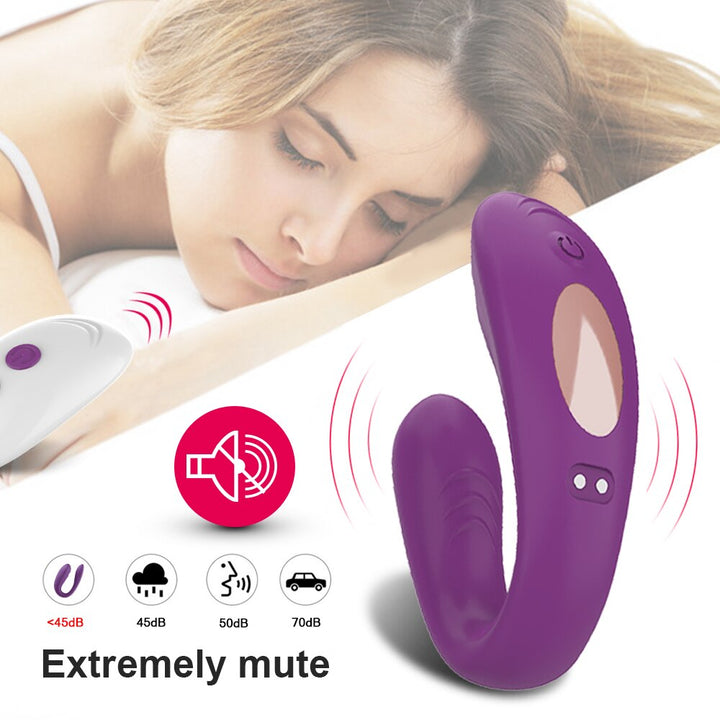 U-shape Wireless Remote Controlled Wearable Dildo Vibrator Female Dual Motor Clit Stimulator for Women