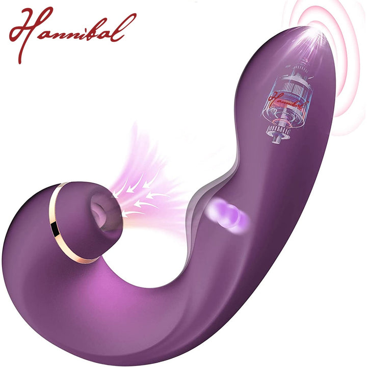 Powerful 3 in 1 Clit Sucker Dildo G-Spot Stimulator for Women