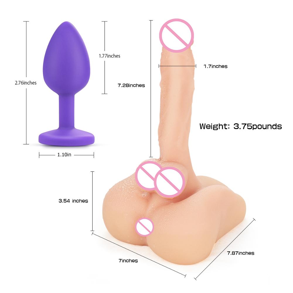 Torso Dildo Doll Durable Silicone Solidity Dolls Female Masturbation Anal Toys Lifelike Penis For Men or Women Adult Sex Toy Store - SexxToys.Shop