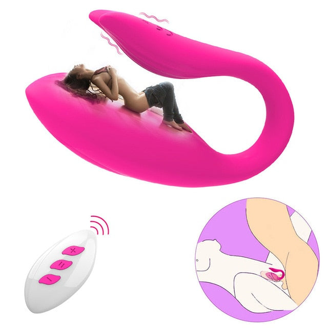U-Shape Mermaid Wireless Remote Control Couple Vibrator 12 Speeds G Spot and Clitoral Massager Dual Motors For Women Adult Sex Toy Store - SexxToys.Shop