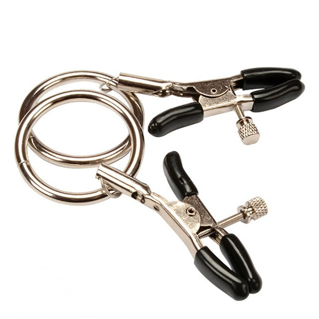 Many Styles (1 Pair/Set) of Fancy Nipple Breast Clamps With Metal Chain BDSM For Adults Pleasure Adult Sex Toy Store - SexxToys.Shop