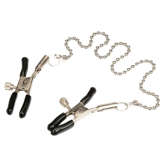 Many Styles (1 Pair/Set) of Fancy Nipple Breast Clamps With Metal Chain BDSM For Adults Pleasure Adult Sex Toy Store - SexxToys.Shop