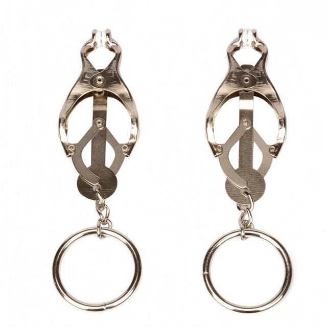 Many Styles (1 Pair/Set) of Fancy Nipple Breast Clamps With Metal Chain BDSM For Adults Pleasure Adult Sex Toy Store - SexxToys.Shop