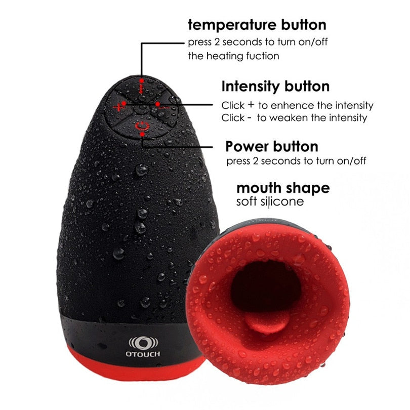 Masturbator Intimate Silicone Automatic Heating Vibrator Male Penis Training Machine For Men Adult Sex Toy Store - SexxToys.Shop