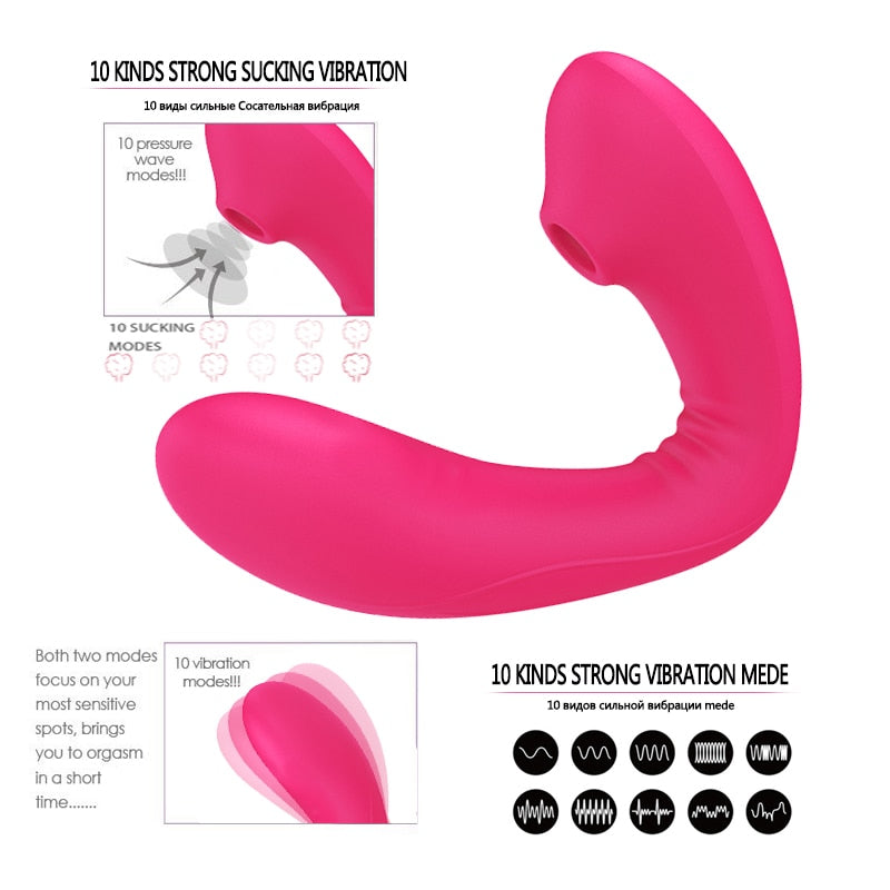 Blowjob Dildo Clitoris Sucker Wearable Vibrating Panties Vibrator G-Spot Clit Stimulator For Women Adult Sex Toy Store - SexxToys.Shop