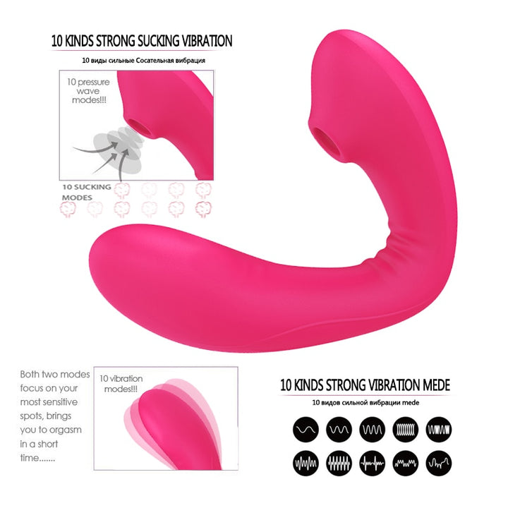 Blowjob Dildo Clitoris Sucker Wearable Vibrating Panties Vibrator G-Spot Clit Stimulator For Women Adult Sex Toy Store - SexxToys.Shop