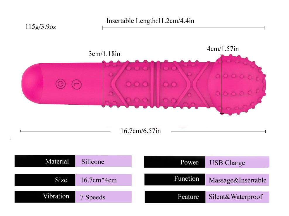 Silicone Magic AV Wand Body Massager Sex Toy Female Male Masturbator 7 speed Powerful Clit Vibrator For Men or Women Adult Sex Toy Store - SexxToys.Shop