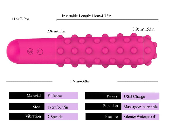 Silicone Magic AV Wand Body Massager Sex Toy Female Male Masturbator 7 speed Powerful Clit Vibrator For Men or Women Adult Sex Toy Store - SexxToys.Shop