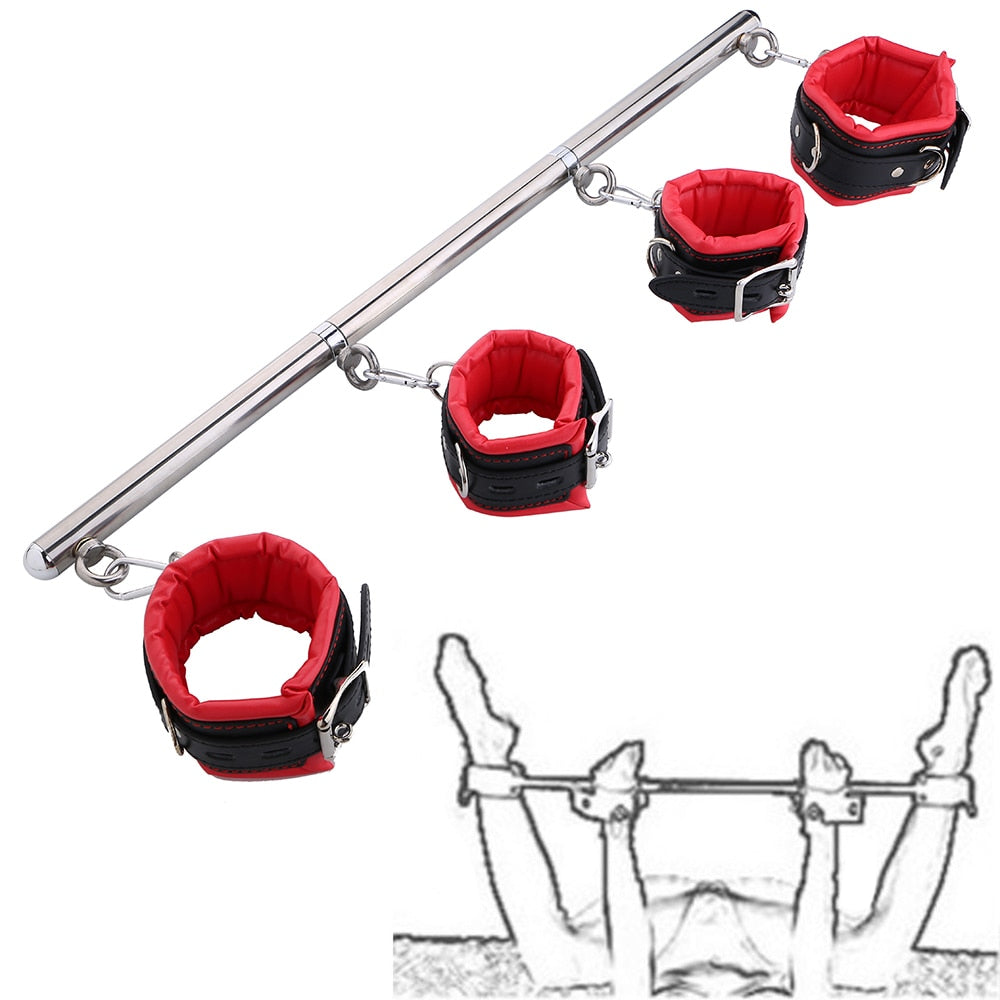 Couples BDSM Bondage Set Stainless Steel Adjustable Spreader Adult Sex Toy Store - SexxToys.Shop