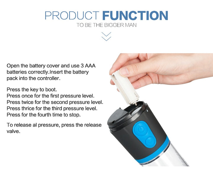 ABS Silicone Penis Enlargement Extender Electrical Vacuum Pump Male Masturbator Adult Sex Toy Store - SexxToys.Shop